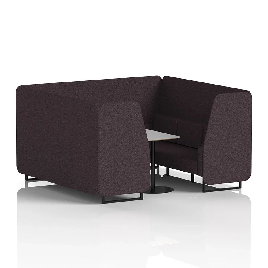 Brixworth Booth in Single Tone - 6 Seater with Grey Table