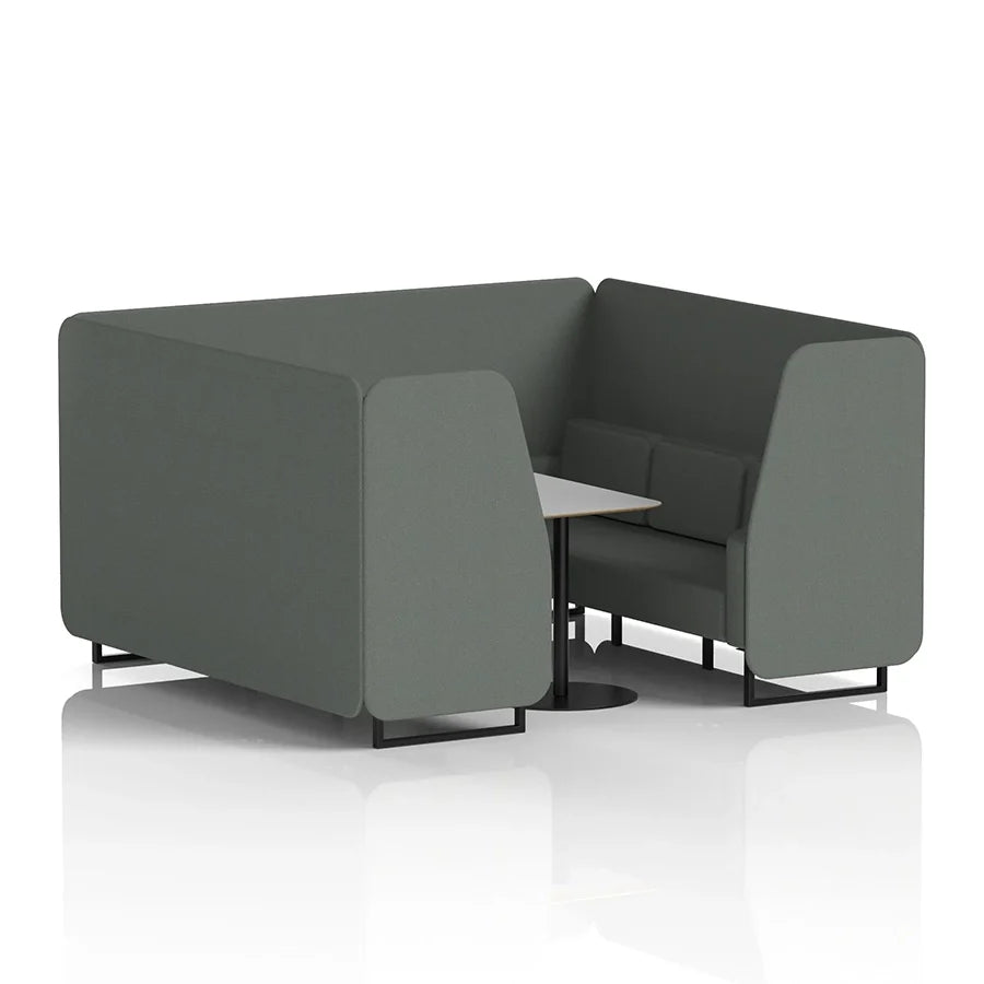 Brixworth Booth in Single Tone - 6 Seater with Grey Table