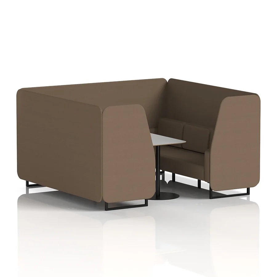 Brixworth Booth in Single Tone - 6 Seater with Grey Table