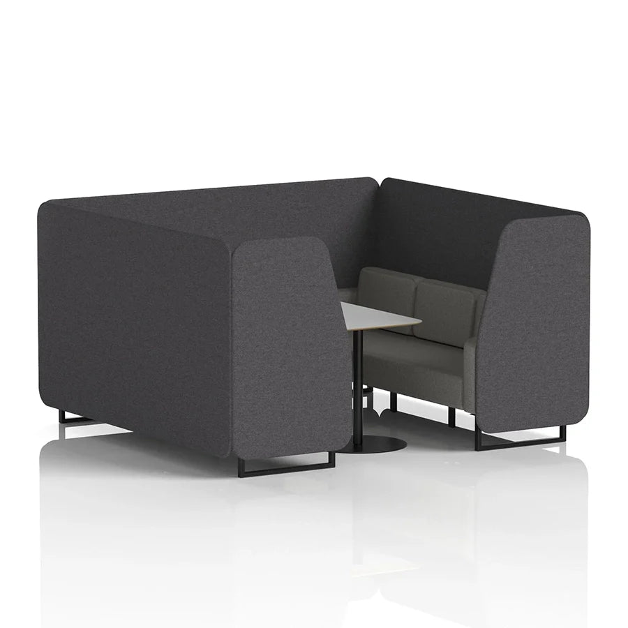 Brixworth Booth in Two Tone - 6 Seater with Grey Table