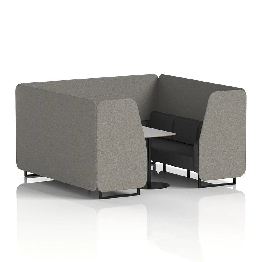 Brixworth Booth in Two Tone - 6 Seater with Grey Table