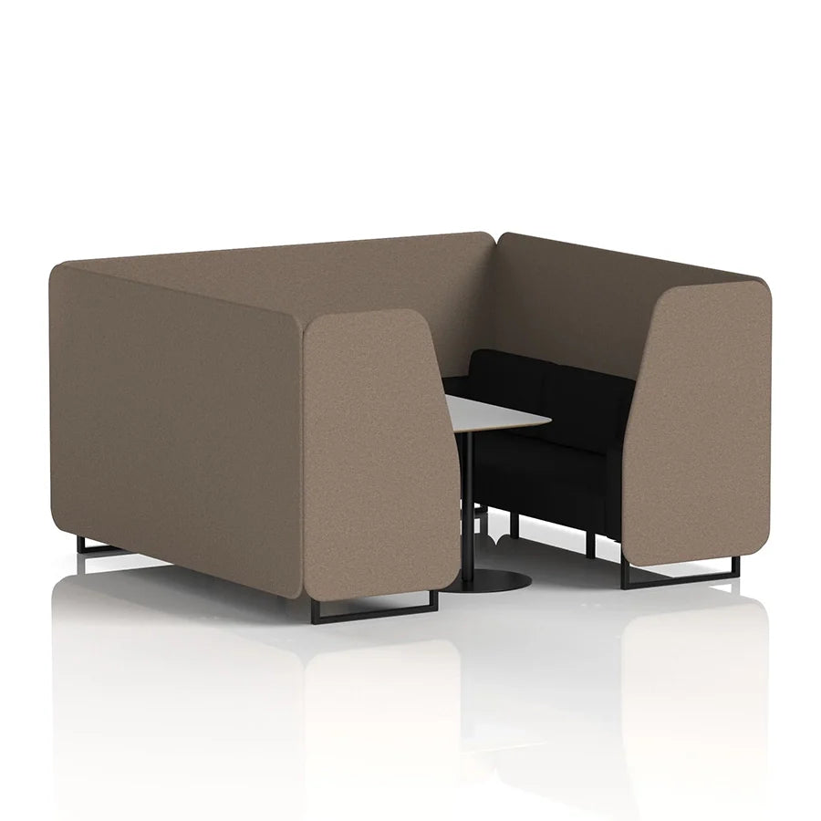 Brixworth Booth in Two Tone - 6 Seater with Grey Table