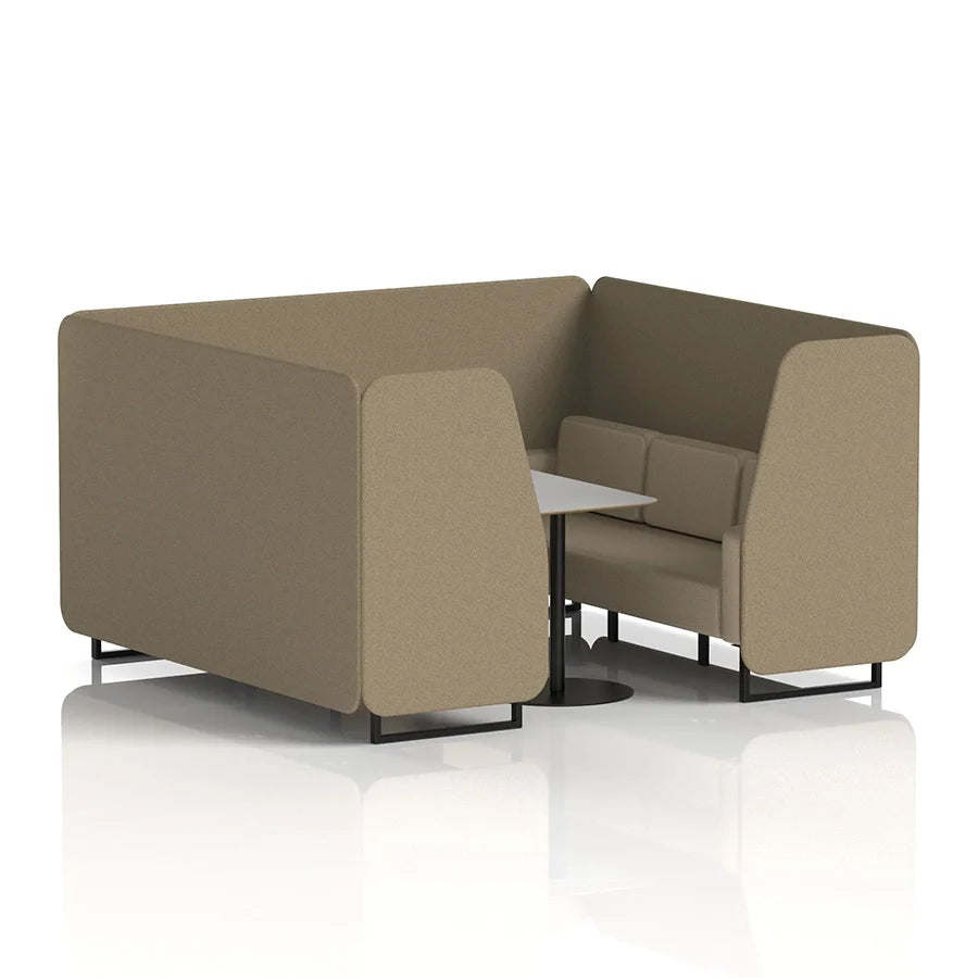 Brixworth Booth in Two Tone - 6 Seater with Grey Table