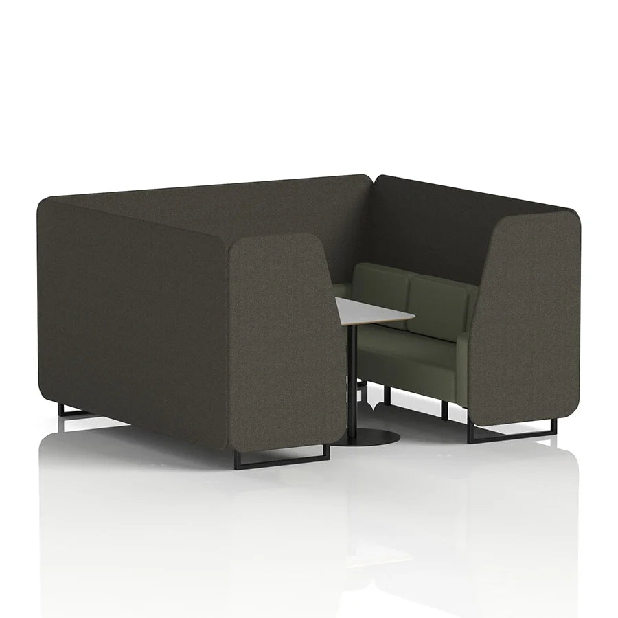 Brixworth Booth in Two Tone - 6 Seater with Grey Table