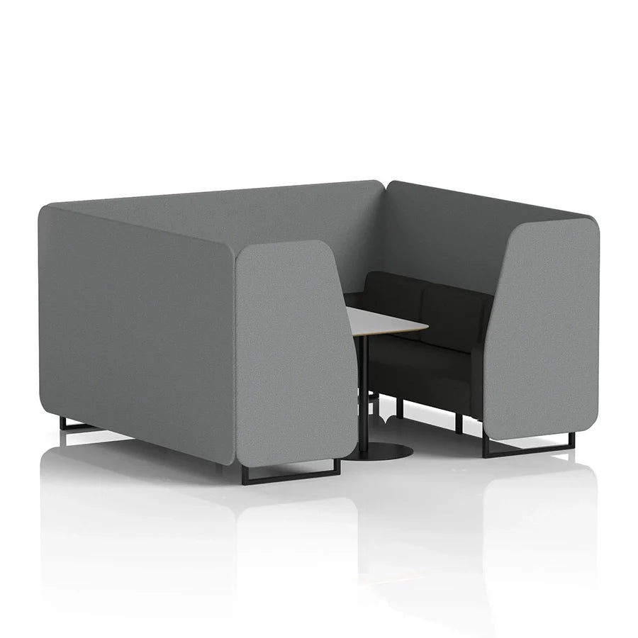 Brixworth Booth in Two Tone - 6 Seater with Grey Table