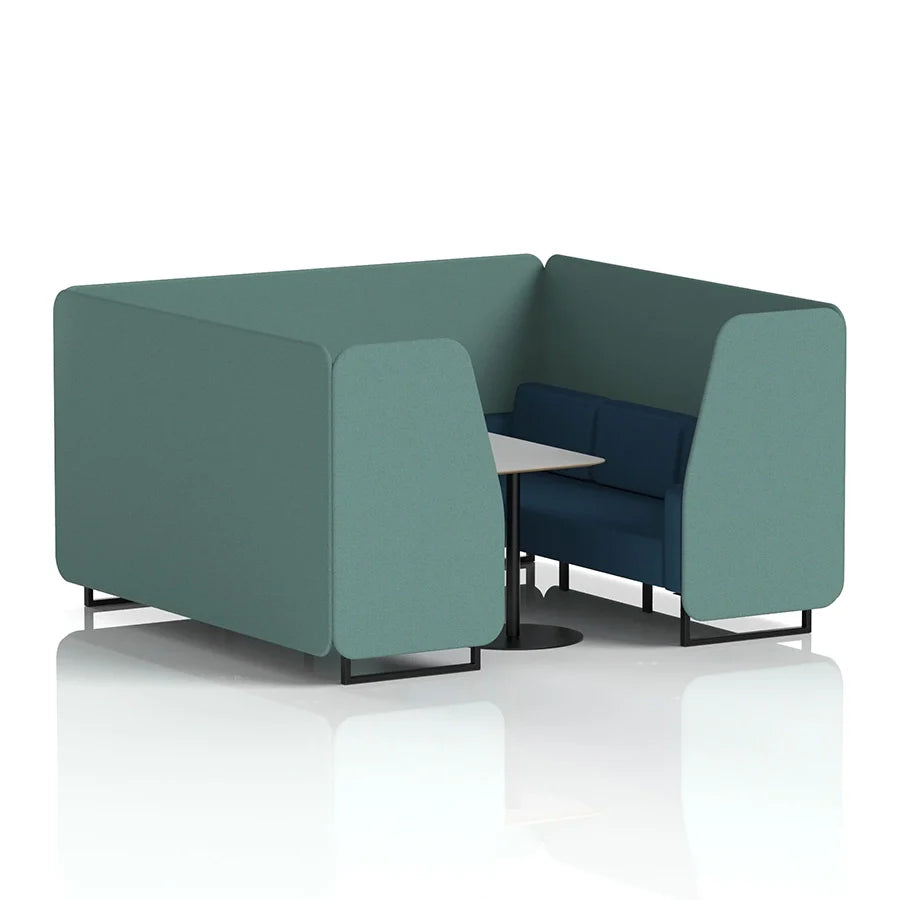Brixworth Booth in Two Tone - 6 Seater with Grey Table