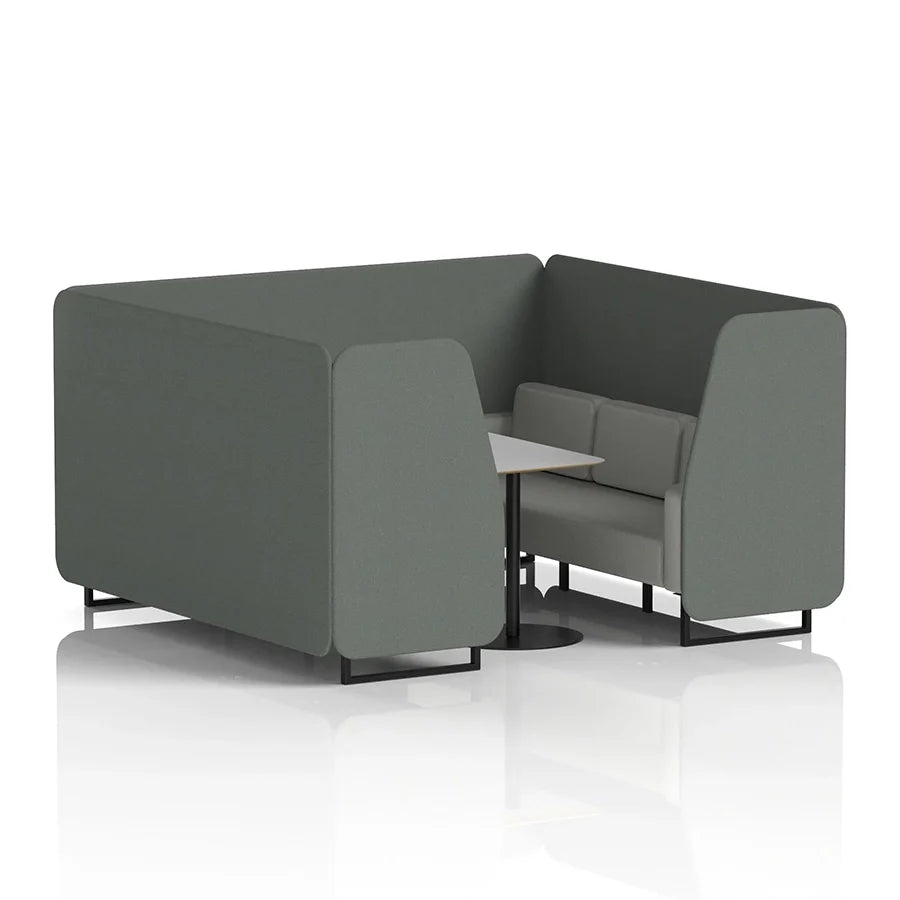 Brixworth Booth in Two Tone - 6 Seater with Grey Table