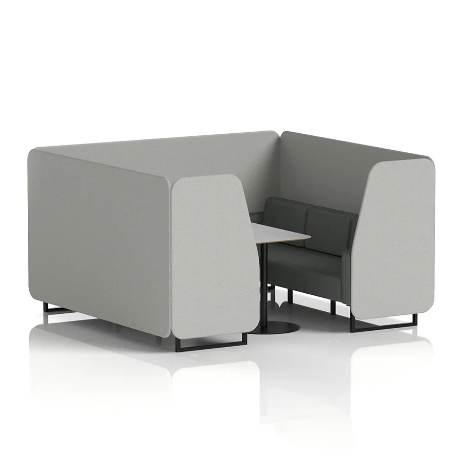 Brixworth Booth in Two Tone - 6 Seater with Grey Table
