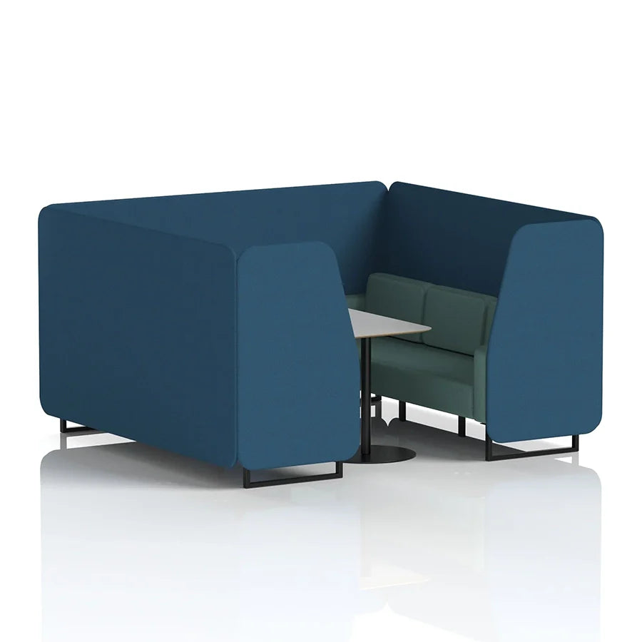 Brixworth Booth in Two Tone - 6 Seater with Grey Table
