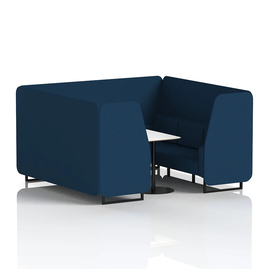 Brixworth Booth in Single Tone - 6 Seater with White Table