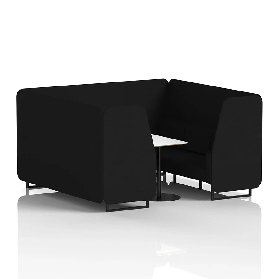 Brixworth Booth in Single Tone - 6 Seater with White Table