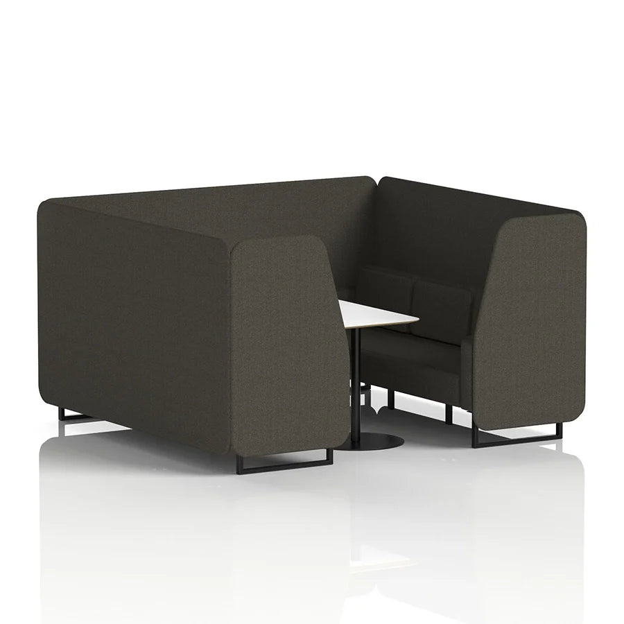 Brixworth Booth in Single Tone - 6 Seater with White Table