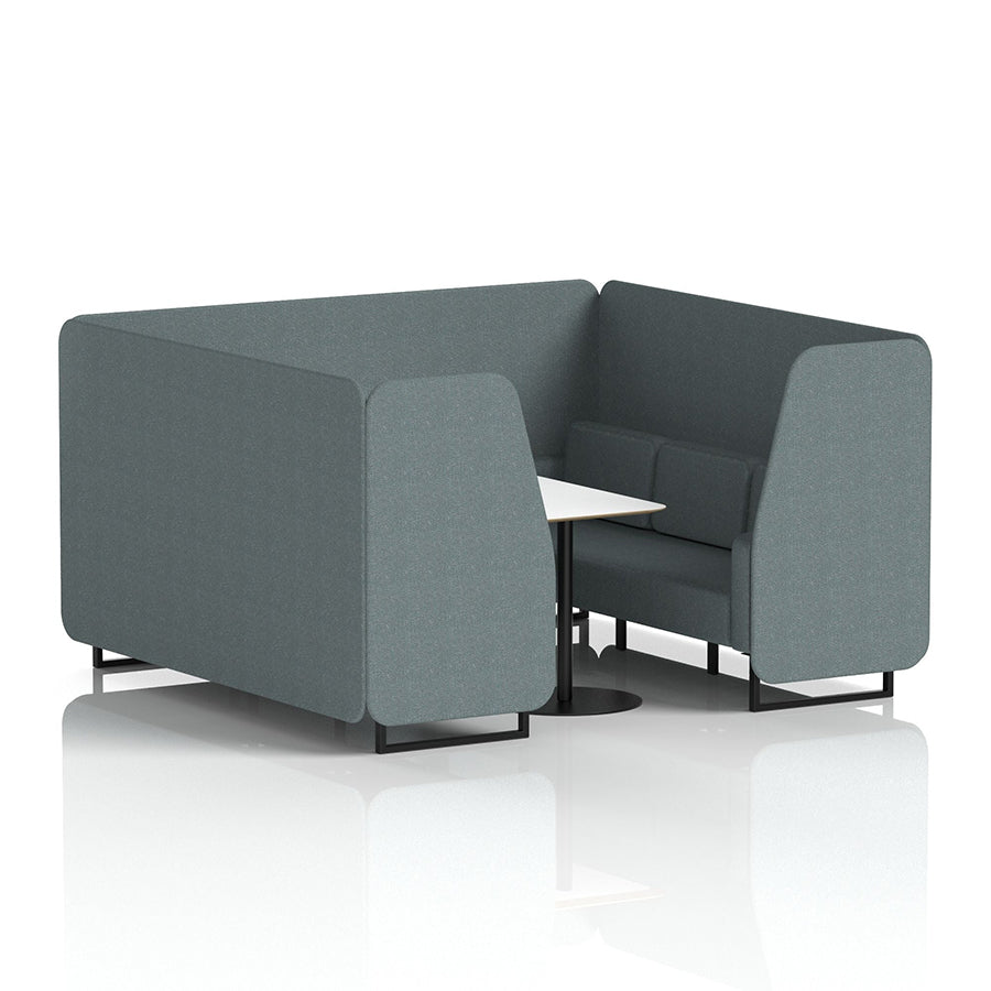 Brixworth Booth in Single Tone - 6 Seater with White Table