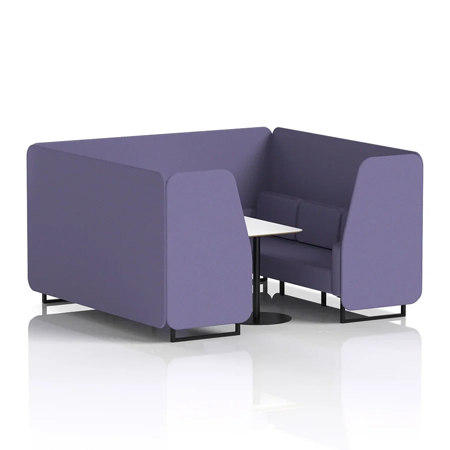 Brixworth Booth in Single Tone - 6 Seater with White Table