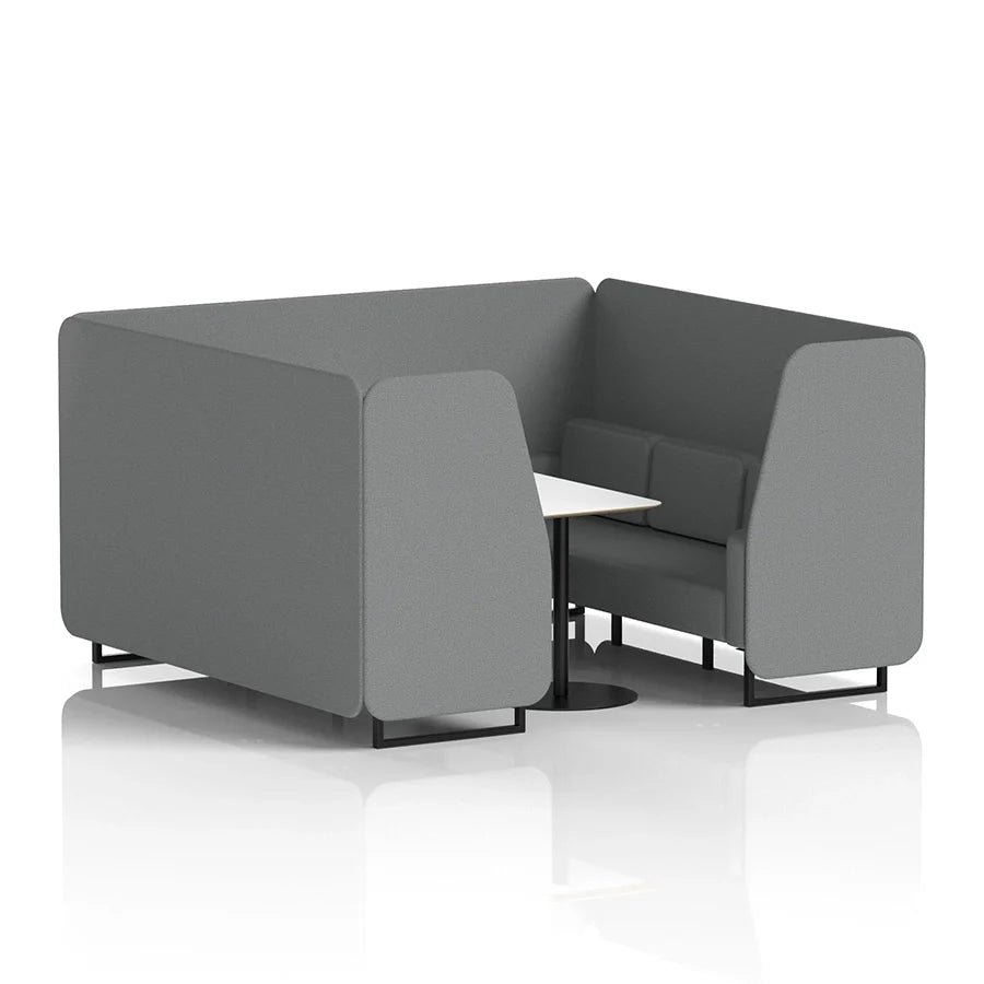 Brixworth Booth in Single Tone - 6 Seater with White Table