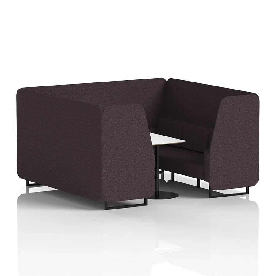 Brixworth Booth in Single Tone - 6 Seater with White Table