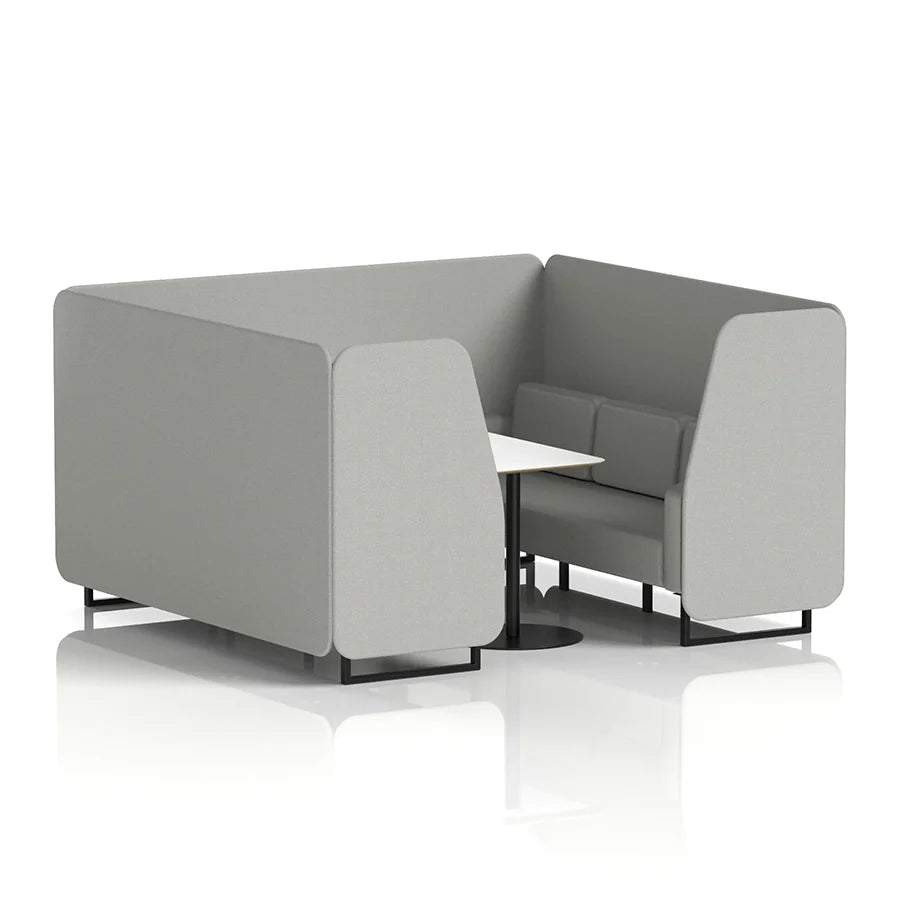 Brixworth Booth in Single Tone - 6 Seater with White Table