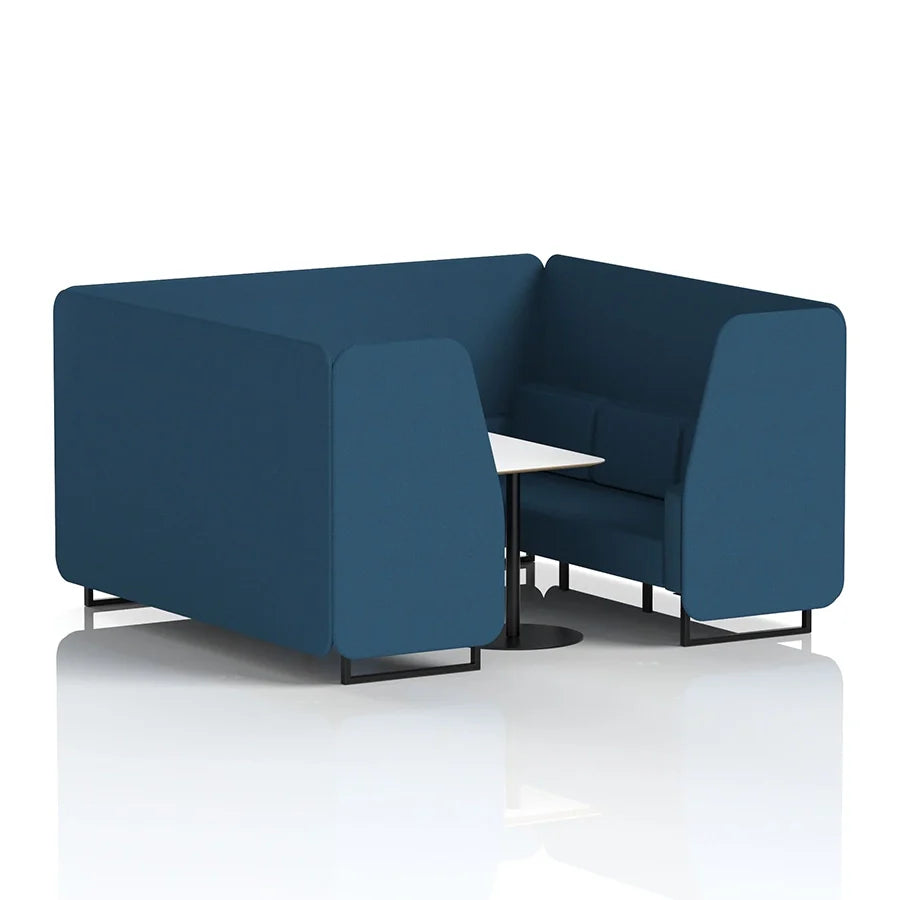 Brixworth Booth in Single Tone - 6 Seater with White Table