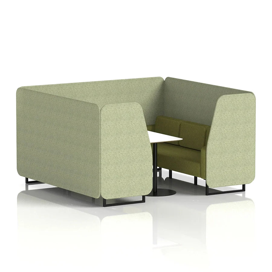 Brixworth Booth in Two Tone - 6 Seater with White Table