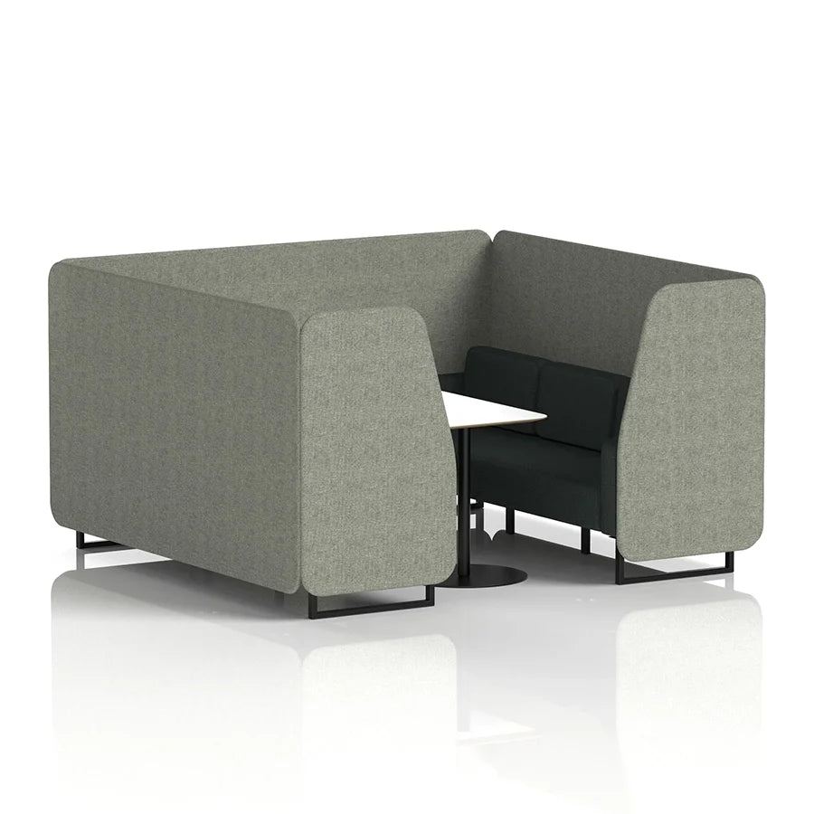 Brixworth Booth in Two Tone - 6 Seater with White Table