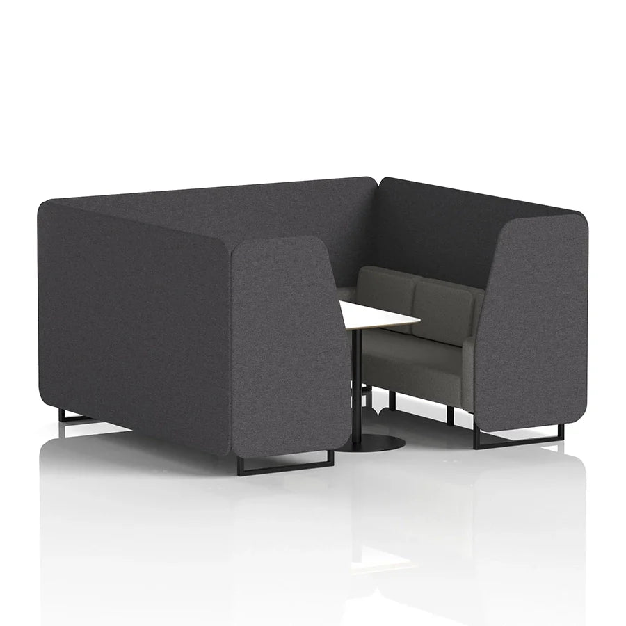 Brixworth Booth in Two Tone - 6 Seater with White Table