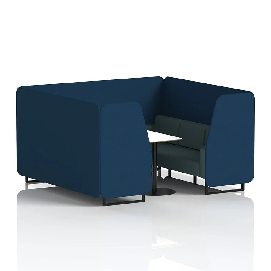 Brixworth Booth in Two Tone - 6 Seater with White Table