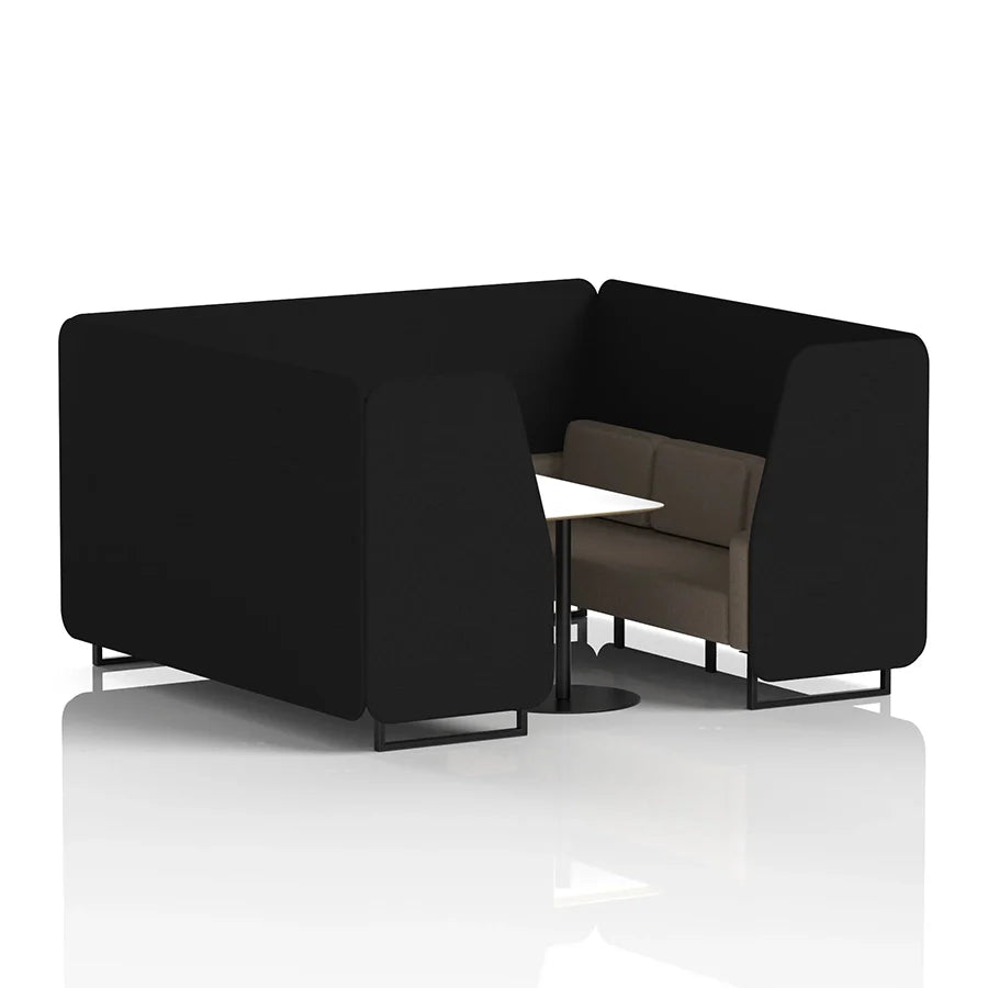 Brixworth Booth in Two Tone - 6 Seater with White Table