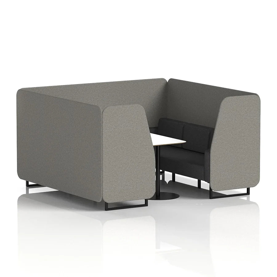 Brixworth Booth in Two Tone - 6 Seater with White Table