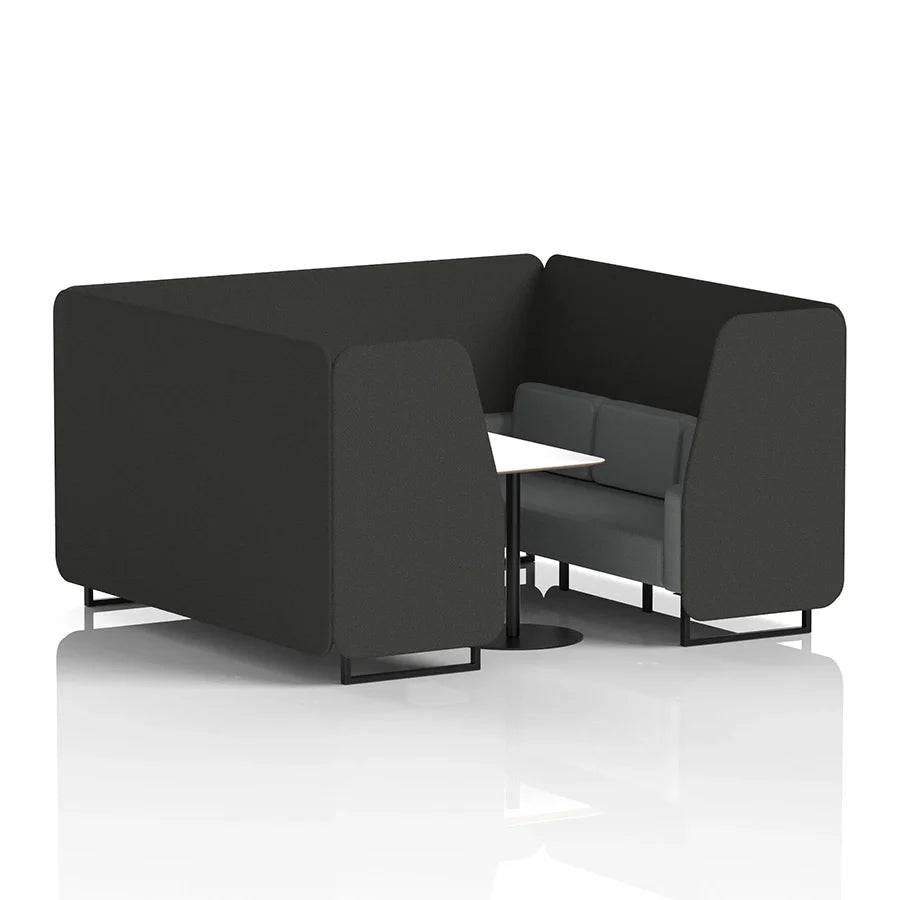 Brixworth Booth in Two Tone - 6 Seater with White Table