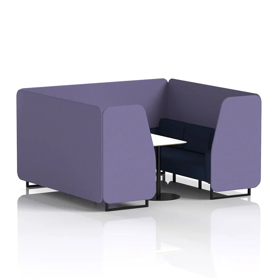 Brixworth Booth in Two Tone - 6 Seater with White Table