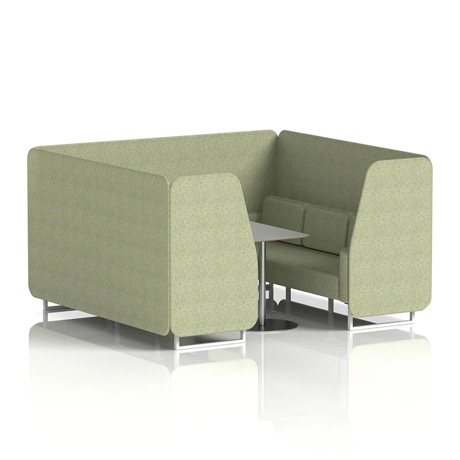 Brixworth Booth in Single Tone - 6 Seater with Grey Table