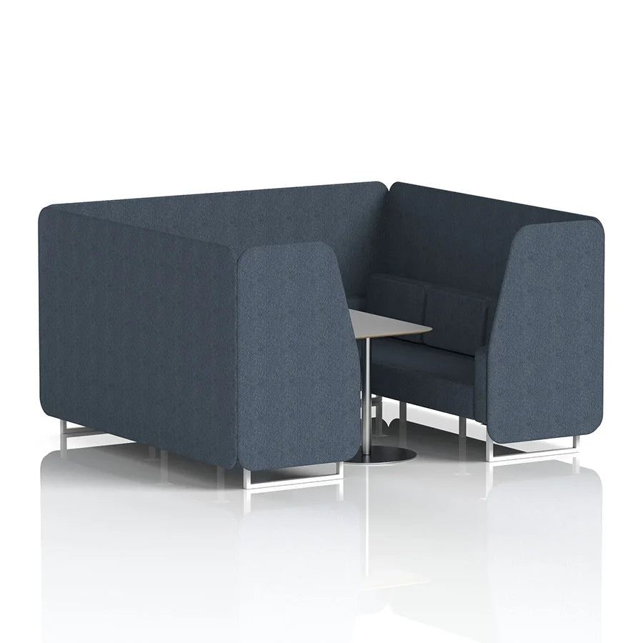 Brixworth Booth in Single Tone - 6 Seater with Grey Table