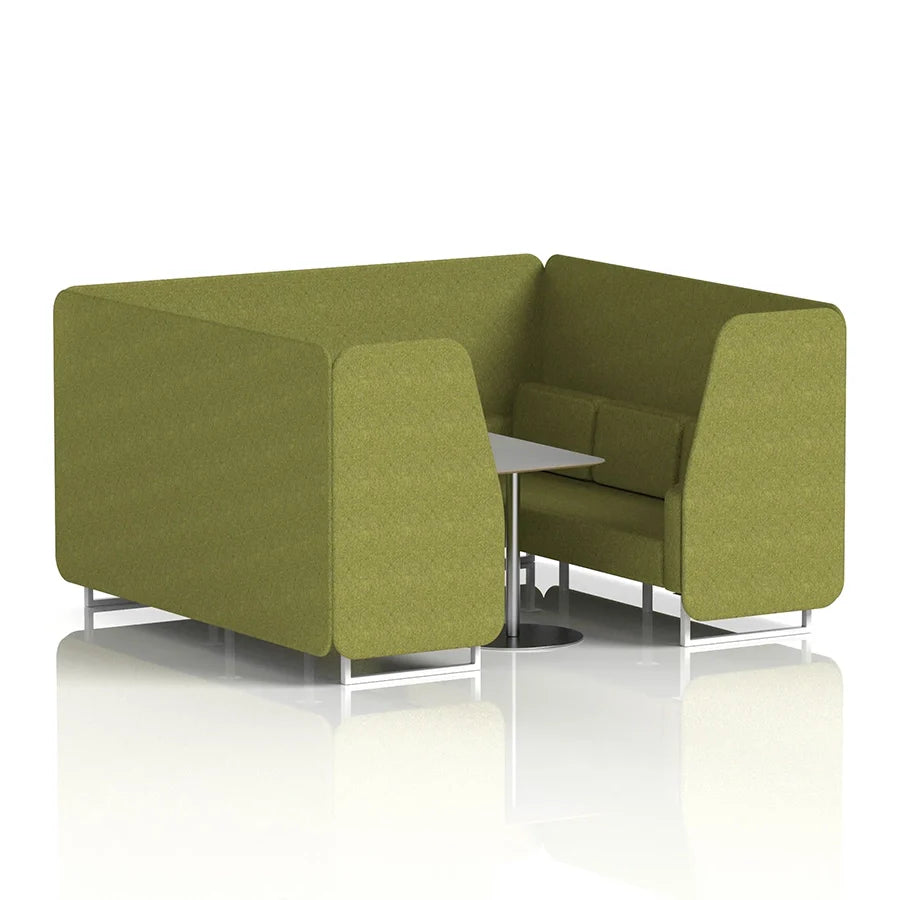 Brixworth Booth in Single Tone - 6 Seater with Grey Table