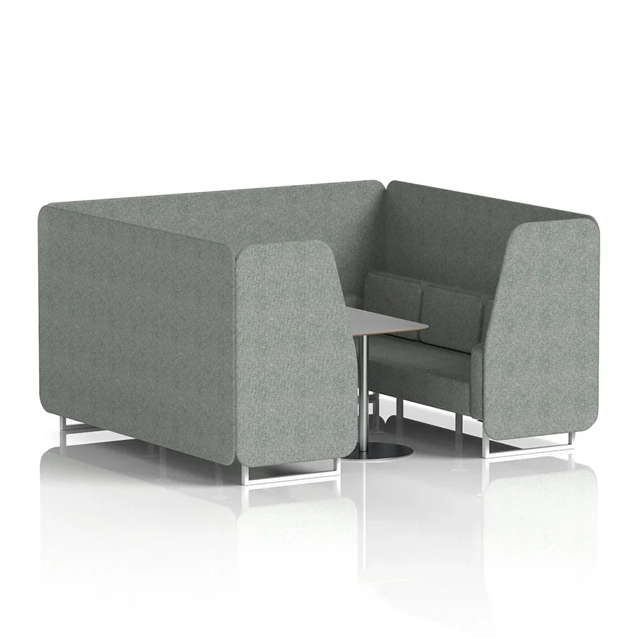 Brixworth Booth in Single Tone - 6 Seater with Grey Table