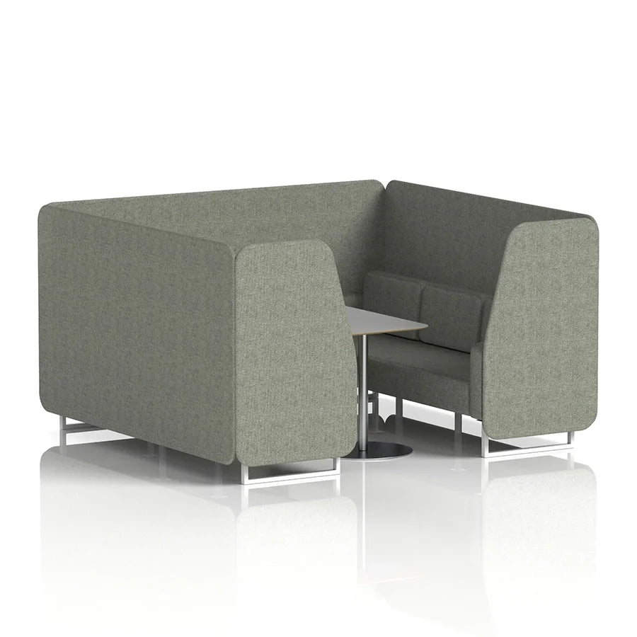 Brixworth Booth in Single Tone - 6 Seater with Grey Table