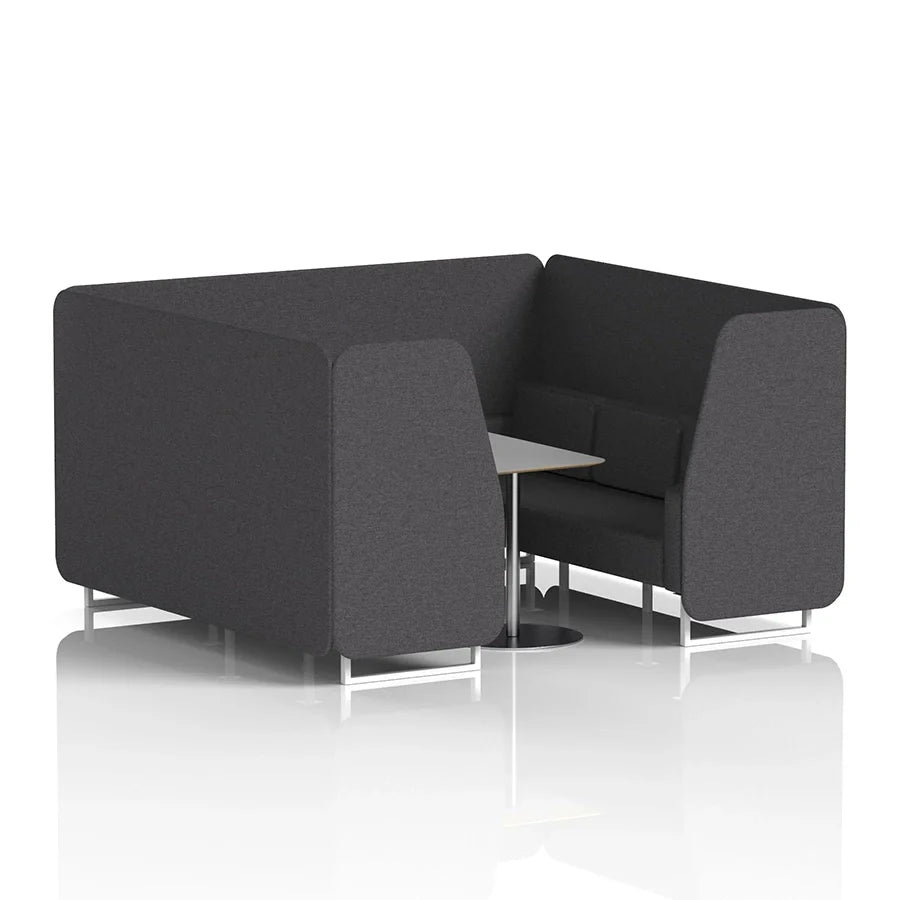 Brixworth Booth in Single Tone - 6 Seater with Grey Table