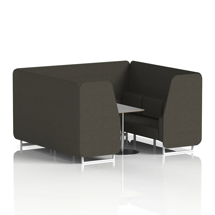Brixworth Booth in Single Tone - 6 Seater with Grey Table