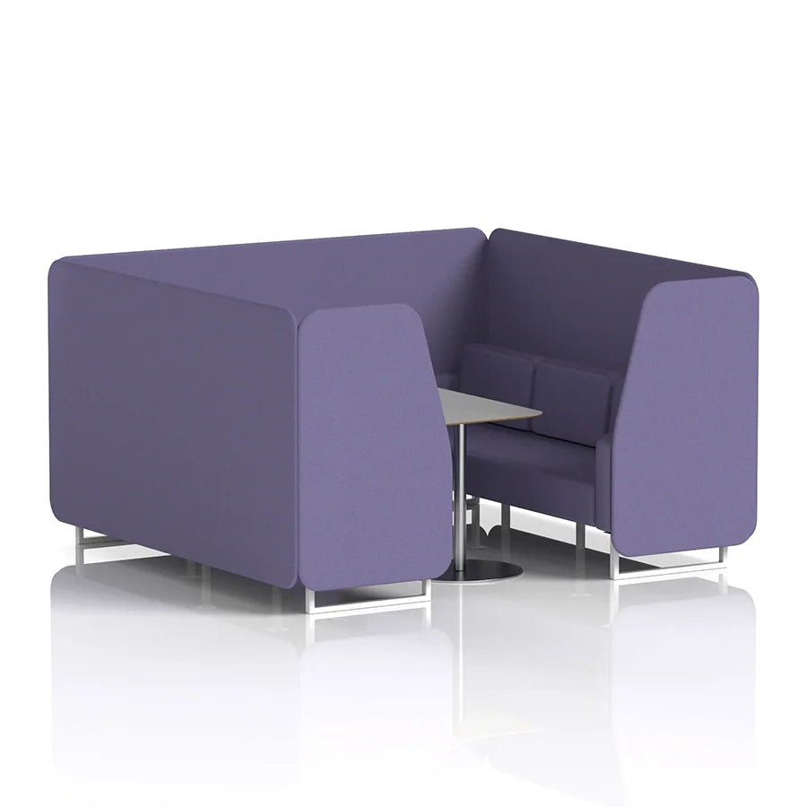 Brixworth Booth in Single Tone - 6 Seater with Grey Table