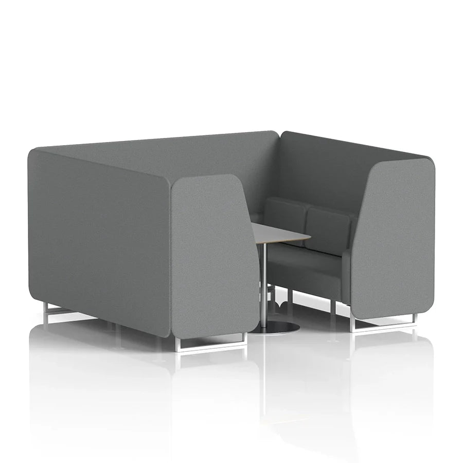 Brixworth Booth in Single Tone - 6 Seater with Grey Table