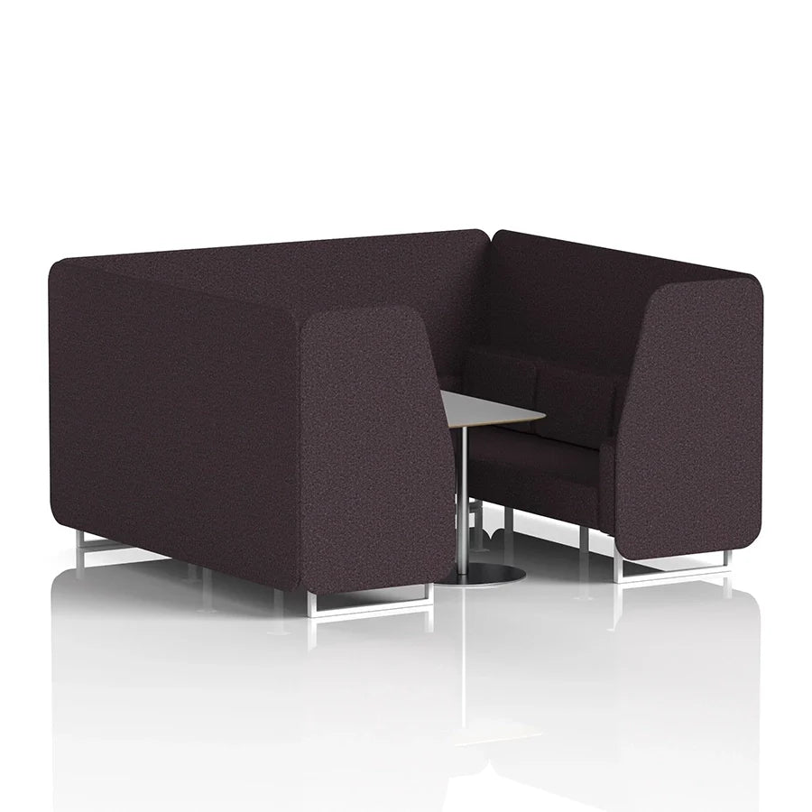 Brixworth Booth in Single Tone - 6 Seater with Grey Table