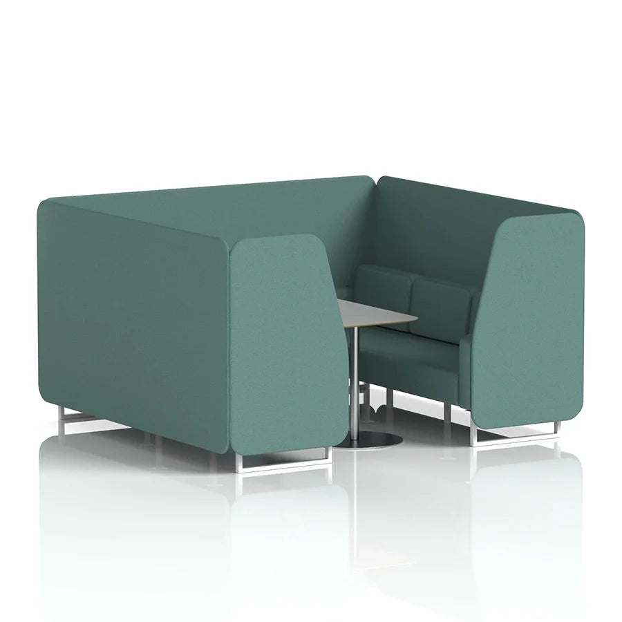 Brixworth Booth in Single Tone - 6 Seater with Grey Table