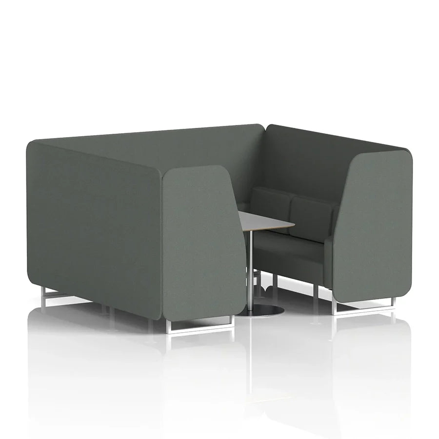 Brixworth Booth in Single Tone - 6 Seater with Grey Table