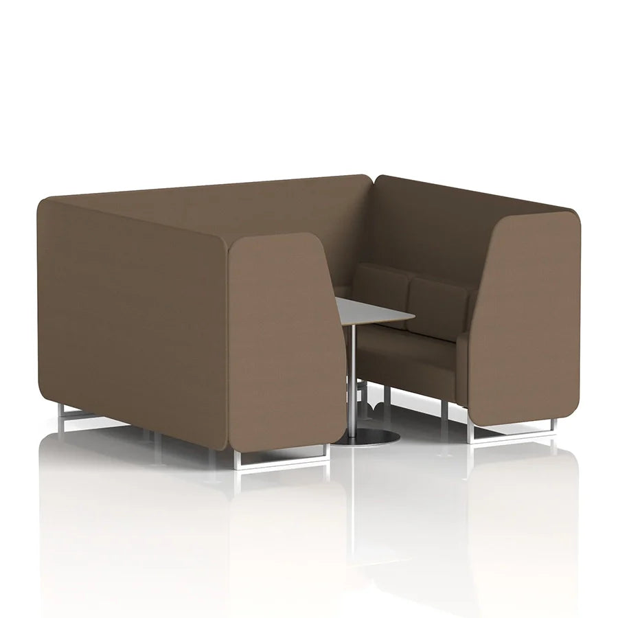 Brixworth Booth in Single Tone - 6 Seater with Grey Table