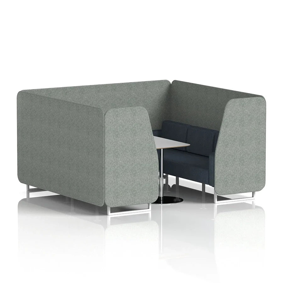 Brixworth Booth in Two Tone - 6 Seater with Grey Table