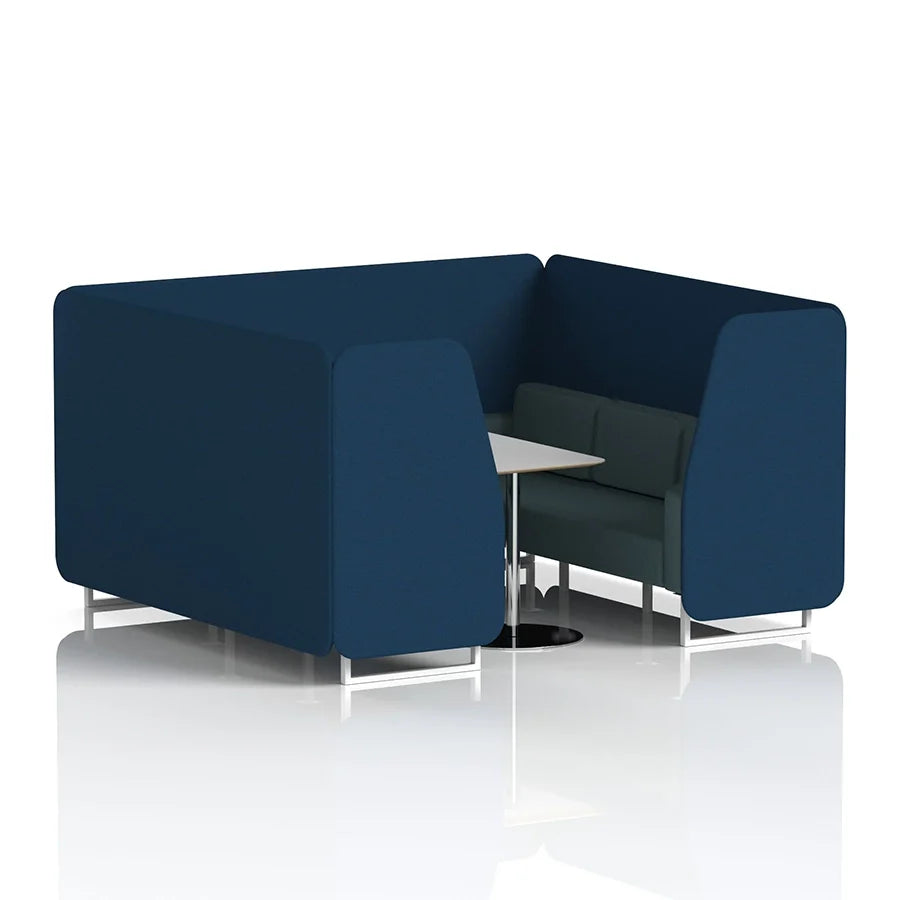 Brixworth Booth in Two Tone - 6 Seater with Grey Table