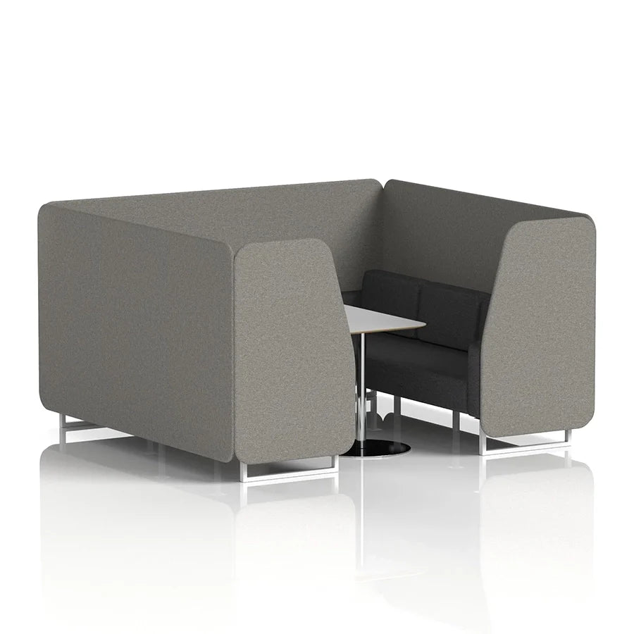 Brixworth Booth in Two Tone - 6 Seater with Grey Table