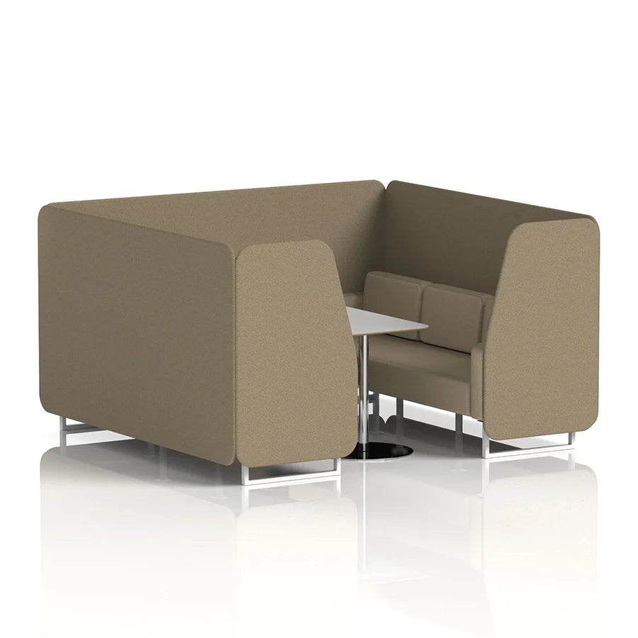 Brixworth Booth in Two Tone - 6 Seater with Grey Table