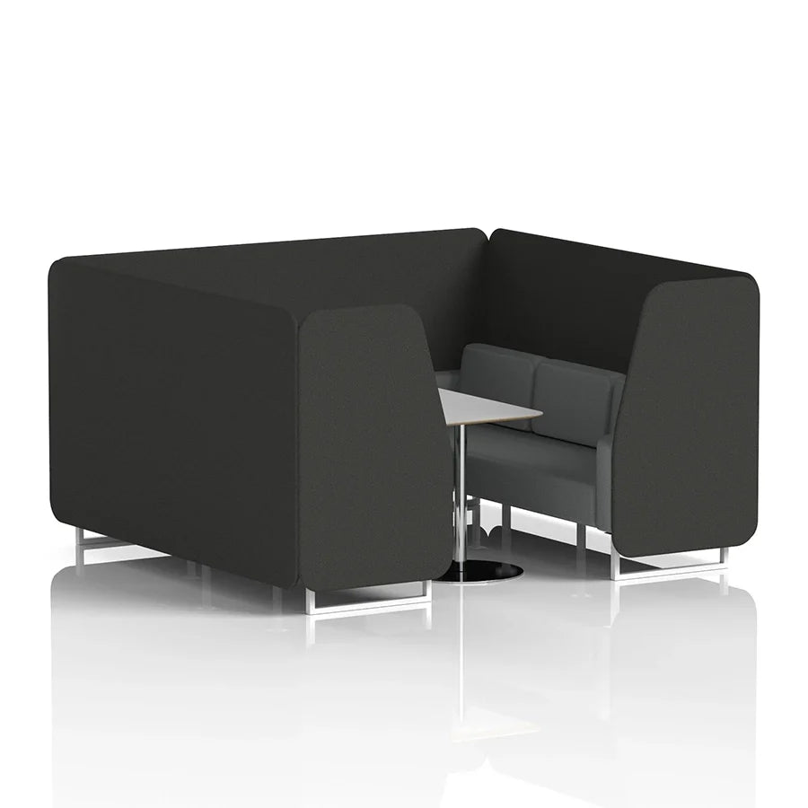 Brixworth Booth in Two Tone - 6 Seater with Grey Table