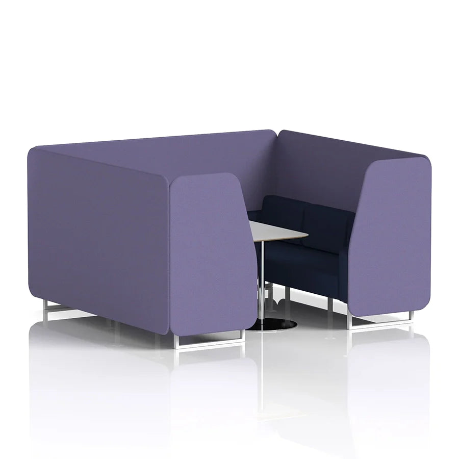 Brixworth Booth in Two Tone - 6 Seater with Grey Table