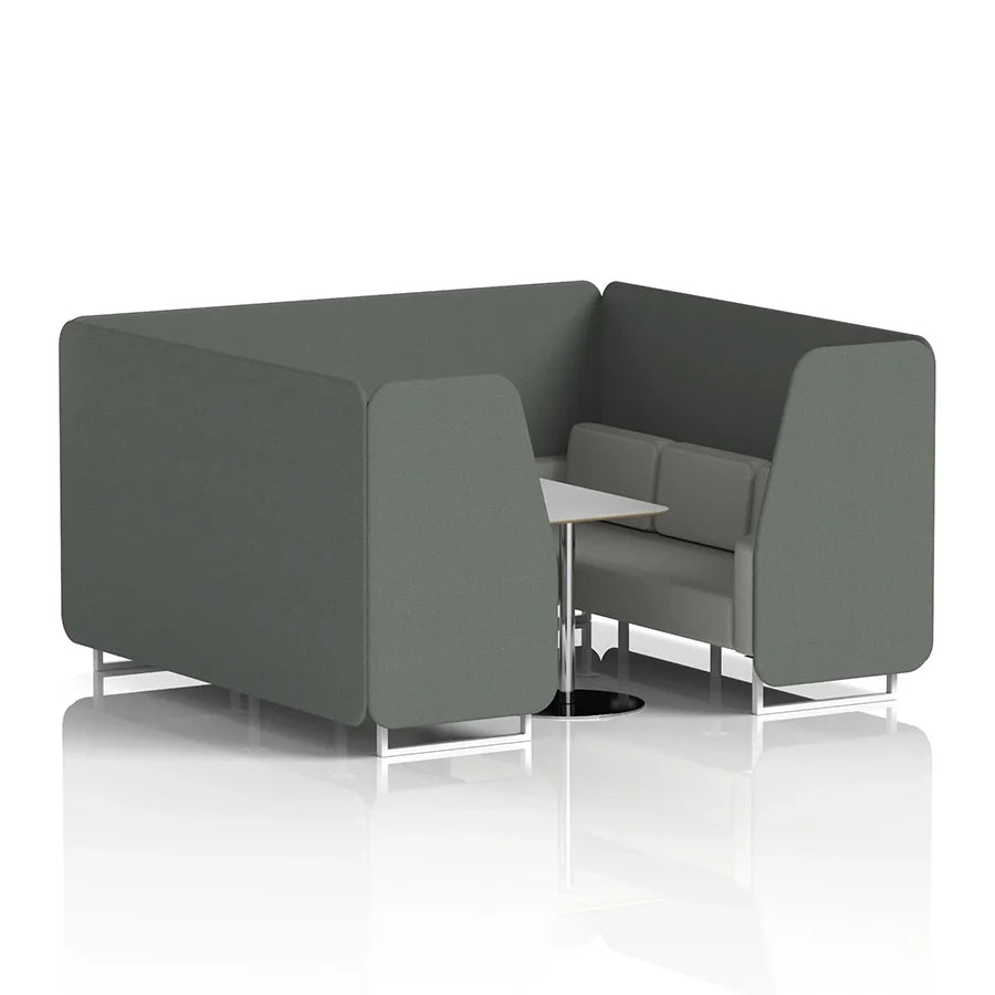 Brixworth Booth in Two Tone - 6 Seater with Grey Table